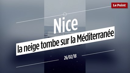 Nice : la neige tombe sur la Méditerranée