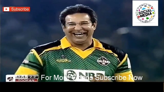 Wasim Akram bowling VS Shoaib Malik Cricket Highlightes PSL 2018 Sultans vs Toofan T20