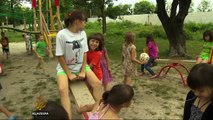 Donetsk orphans flee as fighting rages