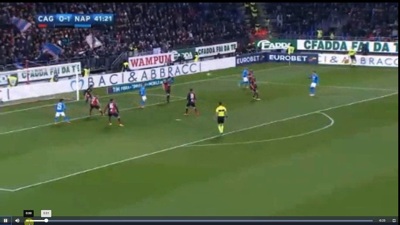 Dries Mertens  Goal - Cagliari vs Napoli  0-2  26.02.2018 (HD)