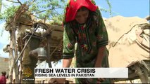 Rising sea levels force Pakistanis from homes
