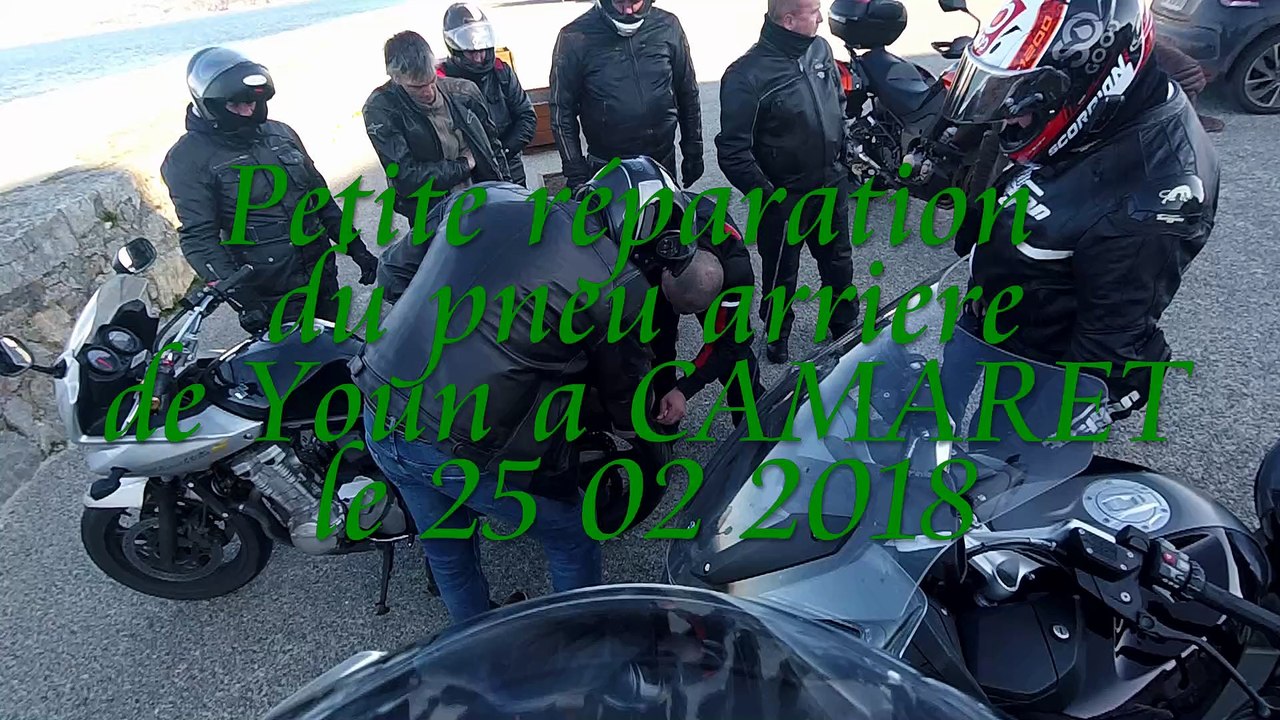 Réparation du pneu de Youn le 25 02 2018