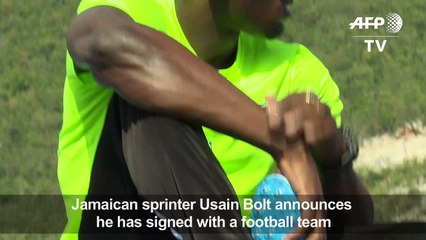 Usain Bolt announces he's signed for a football team