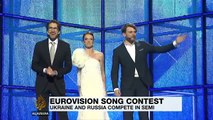 Ukraine and Russian compete in Eurovision song contest