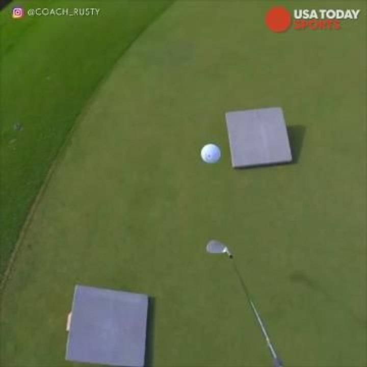 First-person golf trick shot