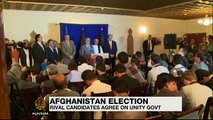 Afghan election rivals pledge to back deal