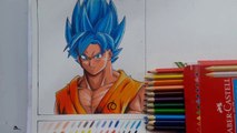 COMO PINTAR A GOKU BLUE 12 COLORES PASO PASÓ / HOW TO PAINT GOKU BLUE 12 COLOURS