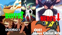 Buffs y Nerfeos en Pokemon Sol Luna