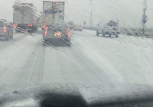 Sacramento Highways Turned to Slush After Hail Storm