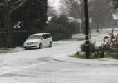 Hail Falls Like Snow Across Sacramento