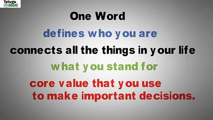 what is your one word BIG IDEAS EPISODE 3 _ IN TELUGU-Telugu Motivation