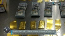 Chinesas são presas com dólares, ouro e cristais em aeroporto de SP