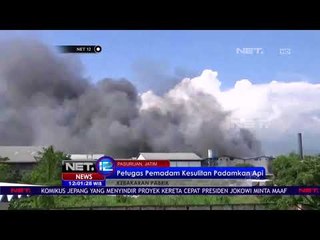kebakaran Pabrik Tekstill di Pasuruan, Jatim - NET 12