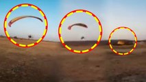 Paramotor carrying two people crashes soon after takeoff, Watch | Oneindia News