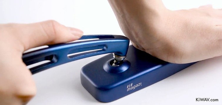 Motorcycle Mirrors Classic Blue MX Adjustable Sportsbike with Matte Black Mirror Base | KiWAV