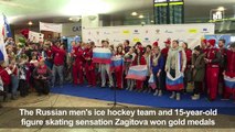 Russia gives Olympic athletes a heroes’ welcome home