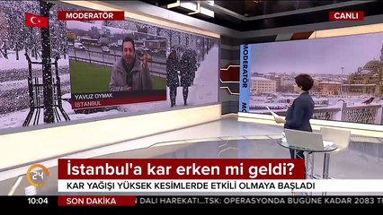 İstanbul'da beklenen kar yağışı başladı