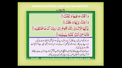 Tilawat Quran with Urdu Translation Chapter 30 (2)