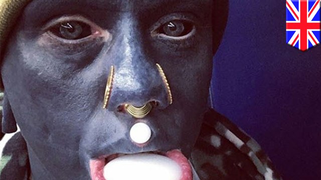 Extreme tattoos: Man spends 10 years coloring skin and eyeballs black - TomoNews