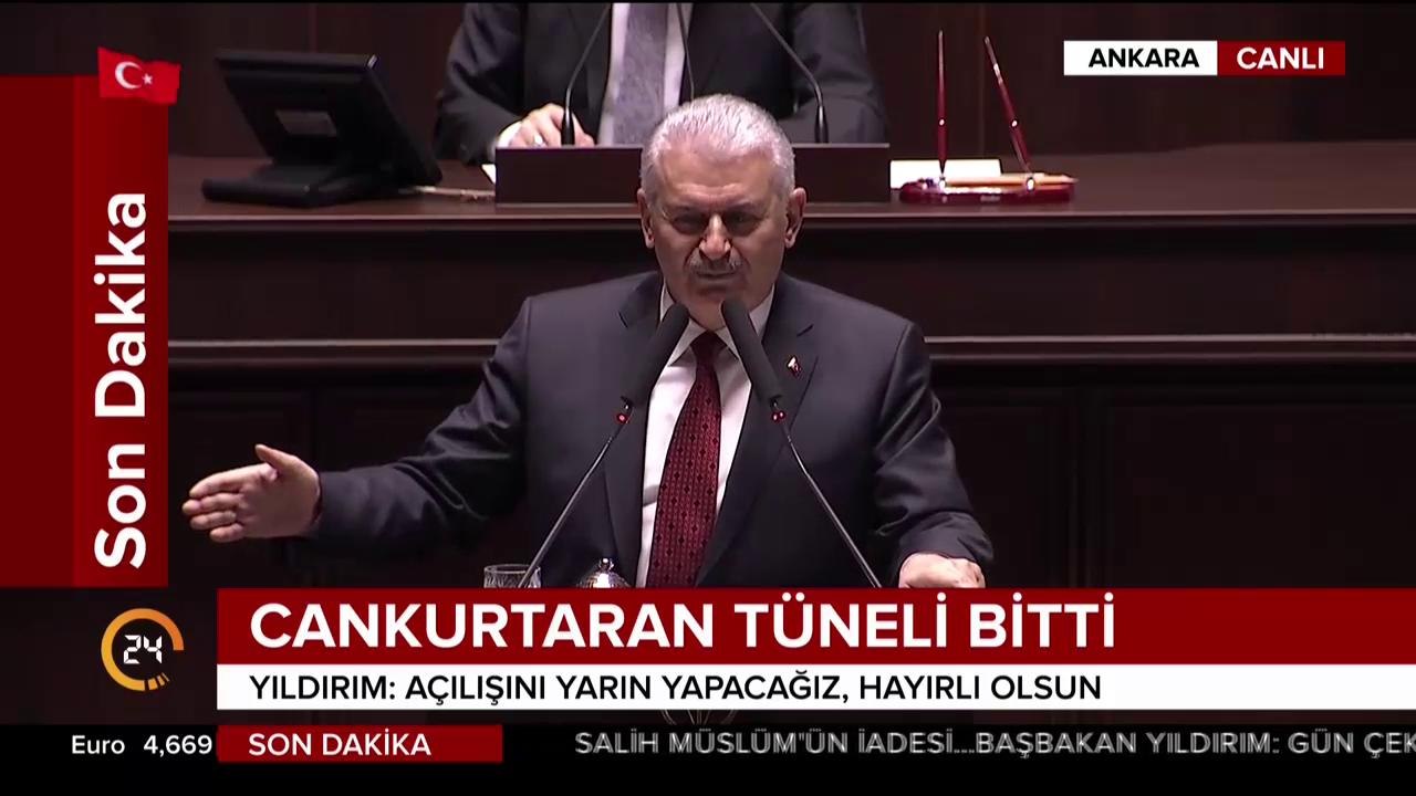 Cankurtaran Tüneli bitti. Açılışı yarın yapacağız. Hayırlı olsun