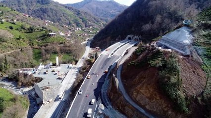 Artvin Cankurtaran tünelleri havadan görüntülendi