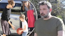 Family day out! Jennifer Garner reunites with ex Ben Affleck as they attend church with children.
