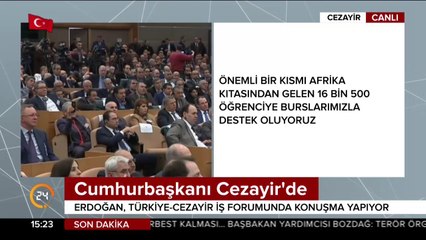 Cumhurbaşkanı Erdoğan, Cezayir'de