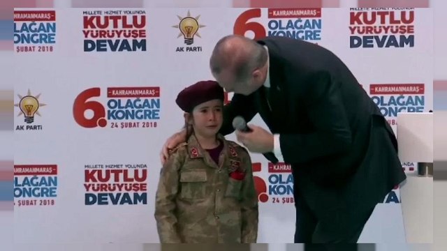 أردوغان لطفلة تركية: سألفّ جثمانك بالعلم التركي إذا استشهدتِ في عفرين