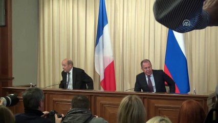 Fransa Dışişleri Bakanı Jean-Yves Le Drian Moskova'da