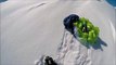 Paragliding Skier Triggers Avalanche
