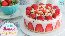 Tarta Mousse de Fresas | Postre sin horno | Quiero Cupcakes!