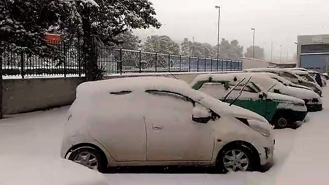 Neve a Minervino Murge, il balcone delle Puglie imbiancato