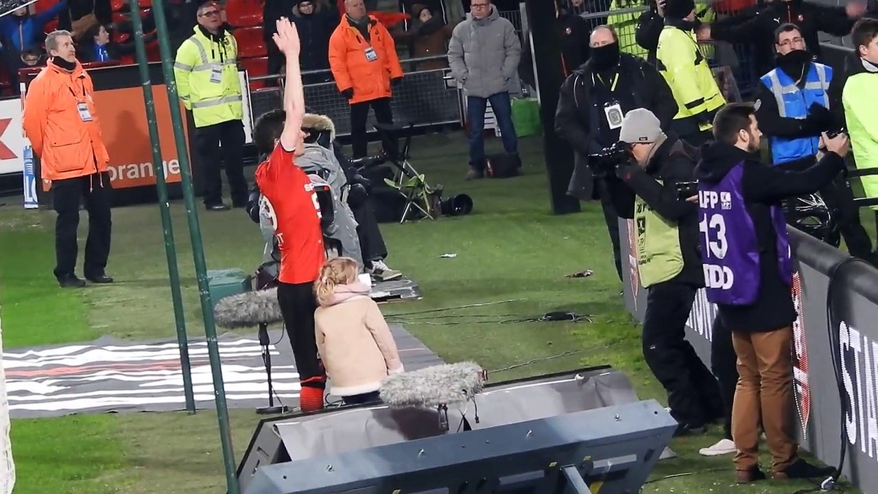 24/02/18 : SRFC-ESTAC : clapping Romain Danzé