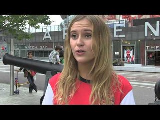 The Norwegian girl who wore an Arsenal shirt at Spurs v Tromso