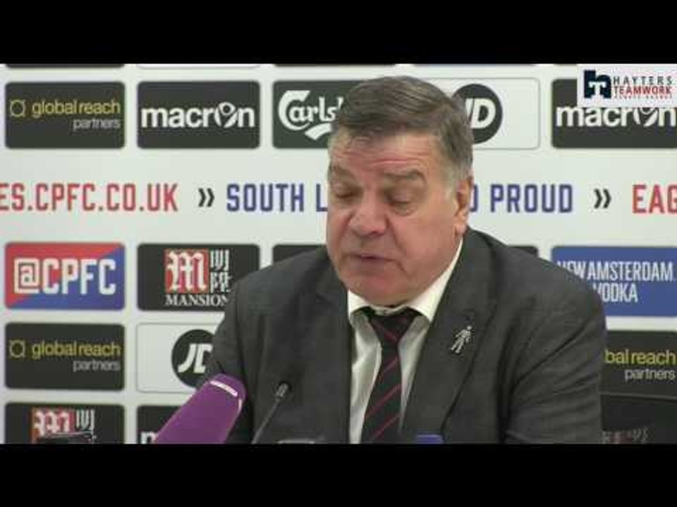 Allardyce apologises to Palace supporters