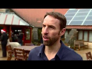 England manager Gareth Southgate makes Christmas visit to children's hospice