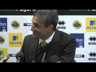 Hughton hails Olsson's super-human defending - then gets interrupted