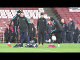 Messi, Suarez and Neymar showboat in Barcelona training