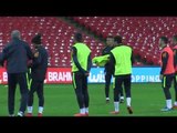 Brazil train at Wembley ahead of England clash