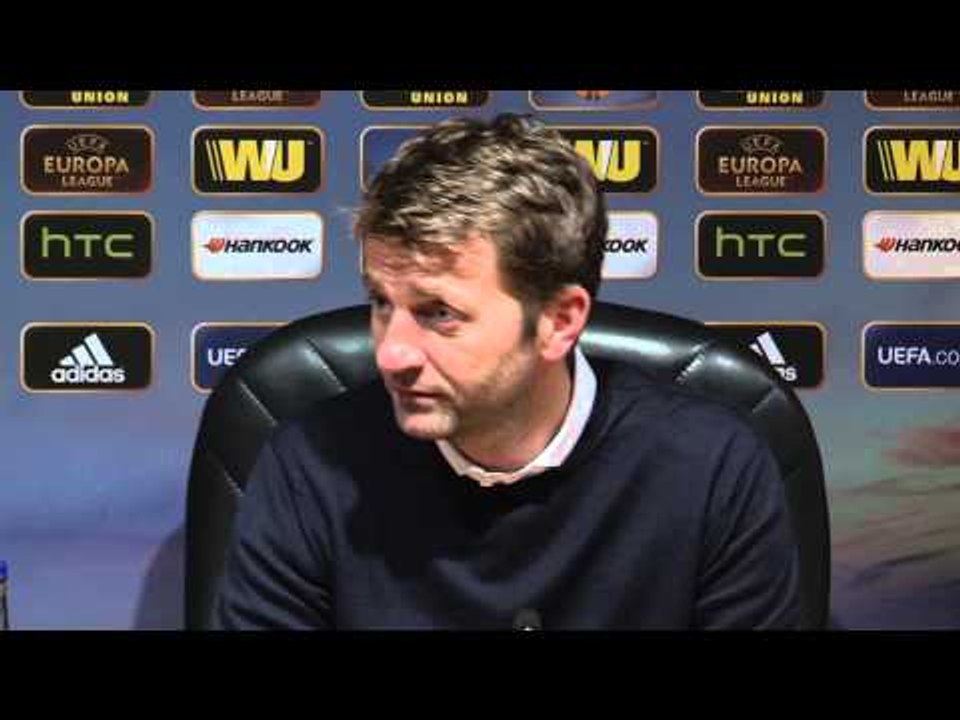 Tim Sherwood jokes with translator over Vertonghen head-butt