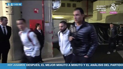 El Real Madrid sale del hotel rumbo al RCDE Stadium