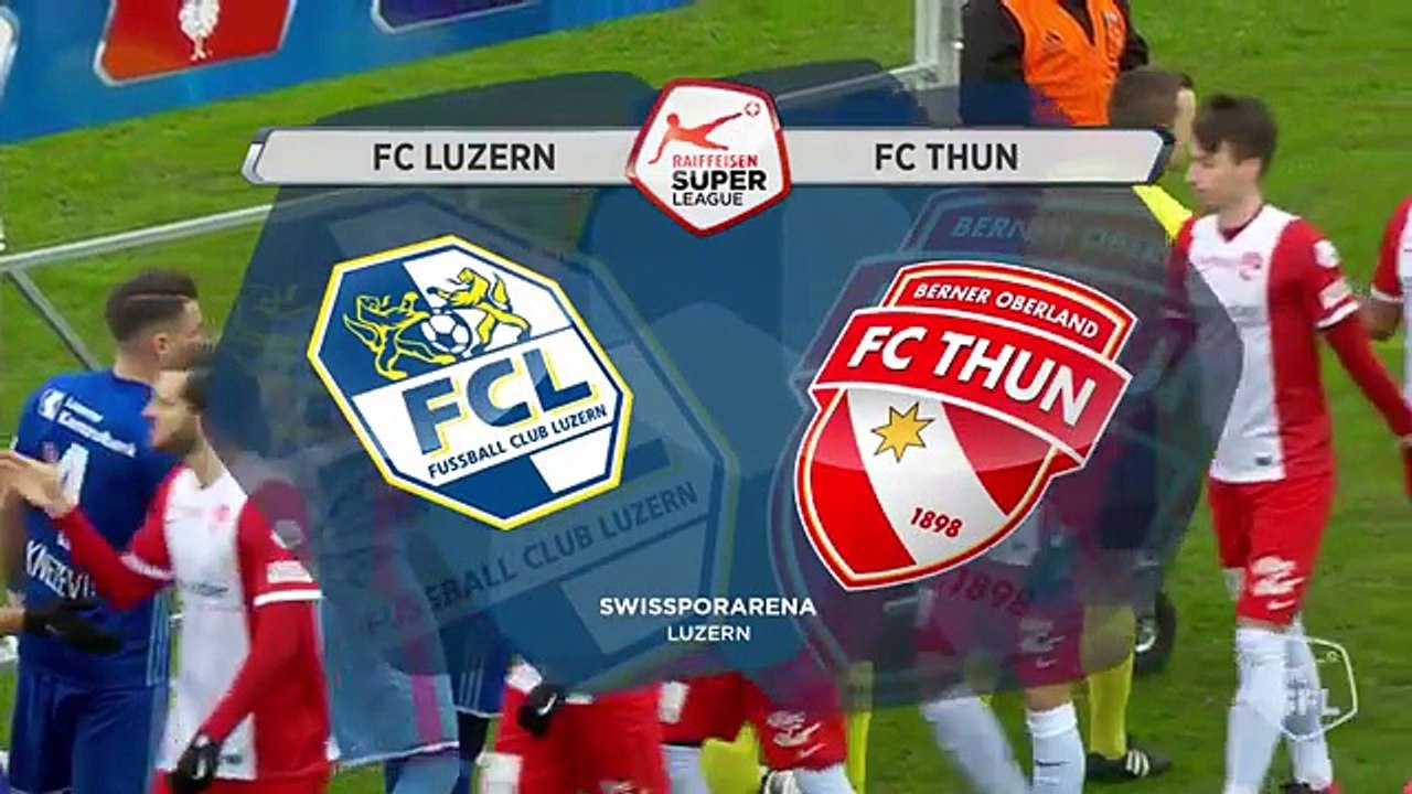 Luzern 2:1 Thun (Switzerland. Super League 25 February)