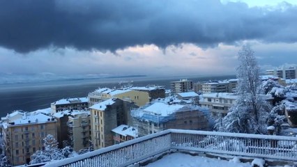 Les images d'Ajaccio sous la neige
