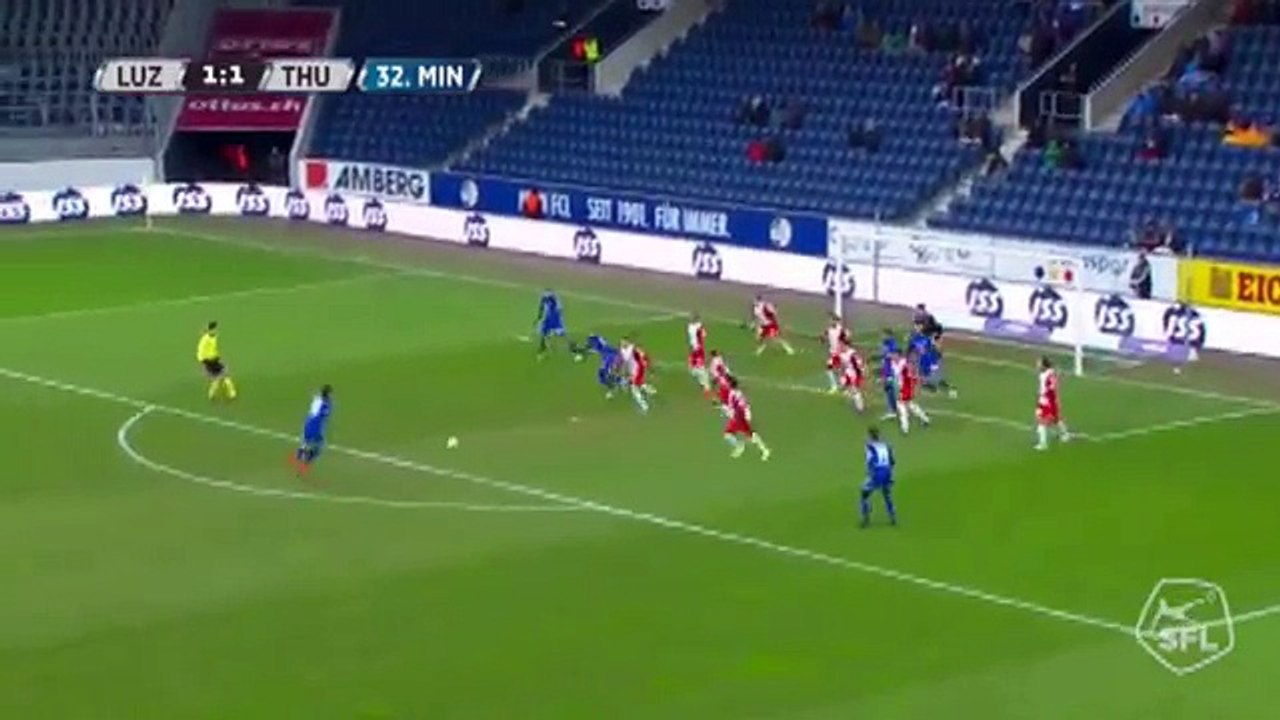 Luzern 2:1 Thun (Switzerland. Super League 25 February)