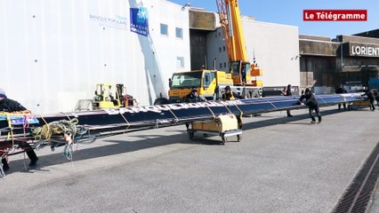 Lorient. Le trimaran Banque Populaire IX sorti de l'eau pour entretien