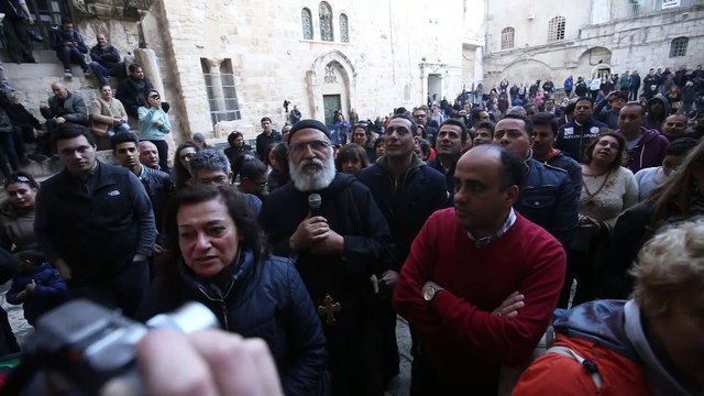 Filistinli Hristiyanlar İsrail'in 'kilise kararını' protesto etti - KUDÜS