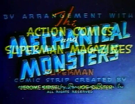 Superman 1940s cartoons - Episode 02 - Mechanical Monster - Max Fleisher Studios