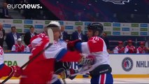 Putin takes part in gala ice hockey match in Sochi