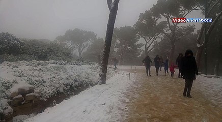 Una giornata a Castel del Monte con la neve