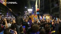 Barcelona fans celebrate incredible Champions League comeback